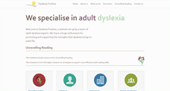 Desktop Screenshot of dyslexiapositive.org.uk