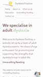 Mobile Screenshot of dyslexiapositive.org.uk