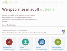 Tablet Screenshot of dyslexiapositive.org.uk